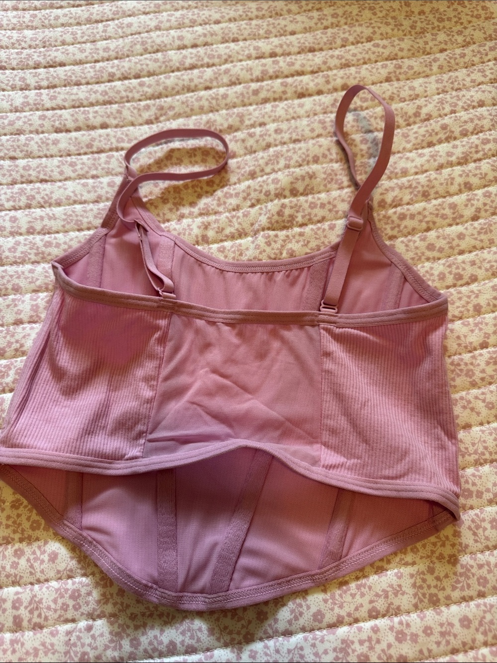 Colsie Mauve Ribbed Tank Top - Picture 3 of 3